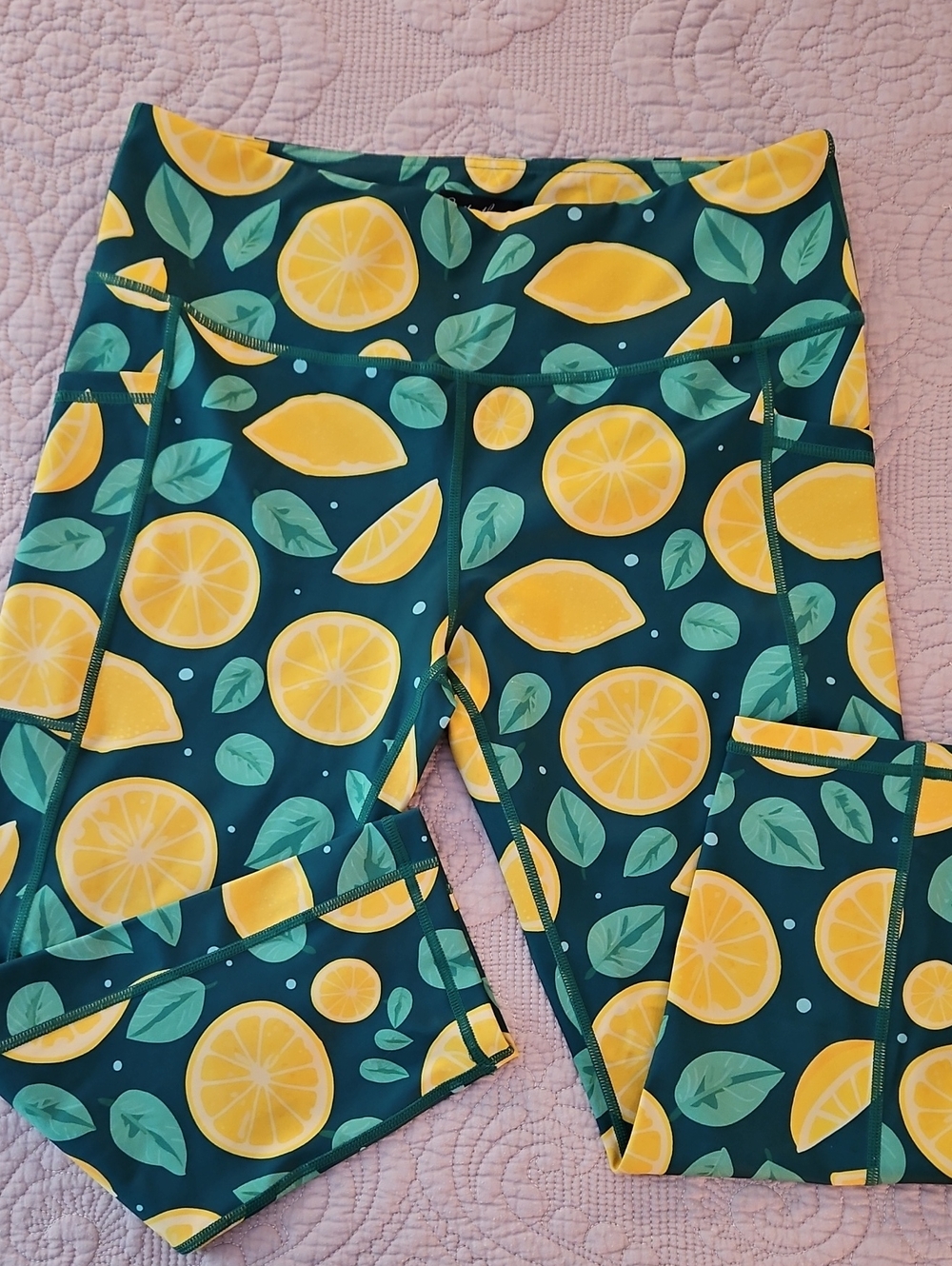 Constantly Varied Gear Lemon Print Capri Leggings - Never Worn